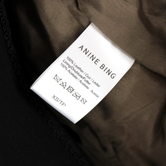 Anine Bing Monroe Buttery Soft Leather Belted Jacket Coat Dark Green X-Small NEW - Picture 11 of 11